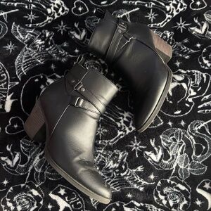 Dream Pairs Black Booties Chunky Heeled Ankle Boots